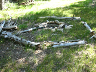 The campsite at Telephone Gulch, Tahoe to Yosemite Trail in the Mokelumne Wilderness